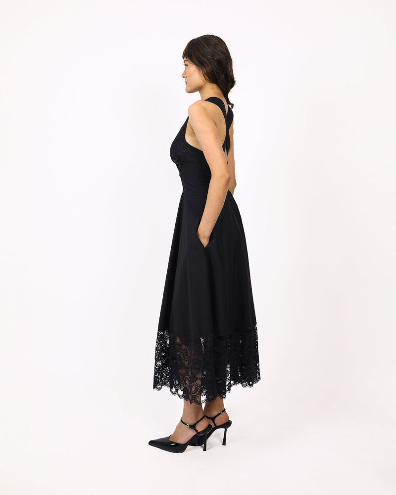 Jia Dress 100% cotton by Leh Studios in black color for women Worldwide