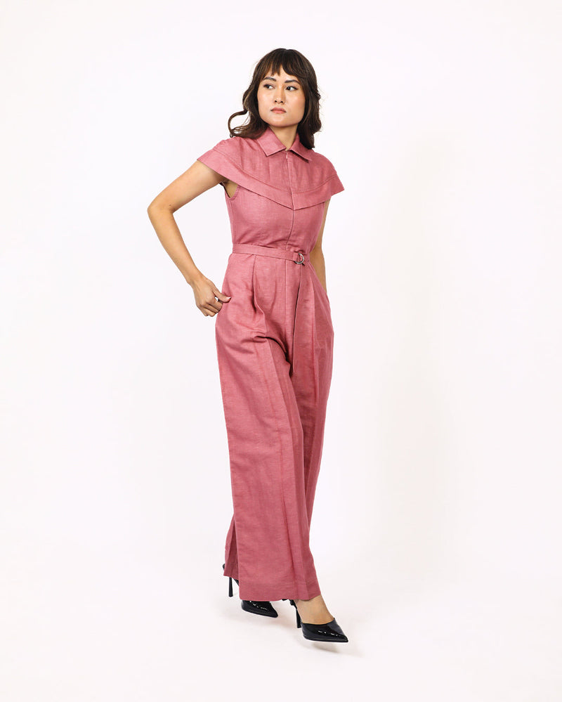 Sophie cape jumpsuit 100% cotton by Leh Studios for women Worldwide