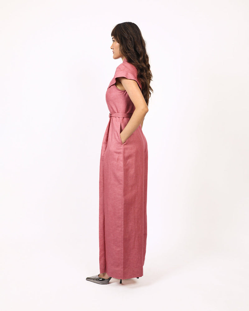 Sophie cape jumpsuit 100% cotton by Leh Studios for women Worldwide