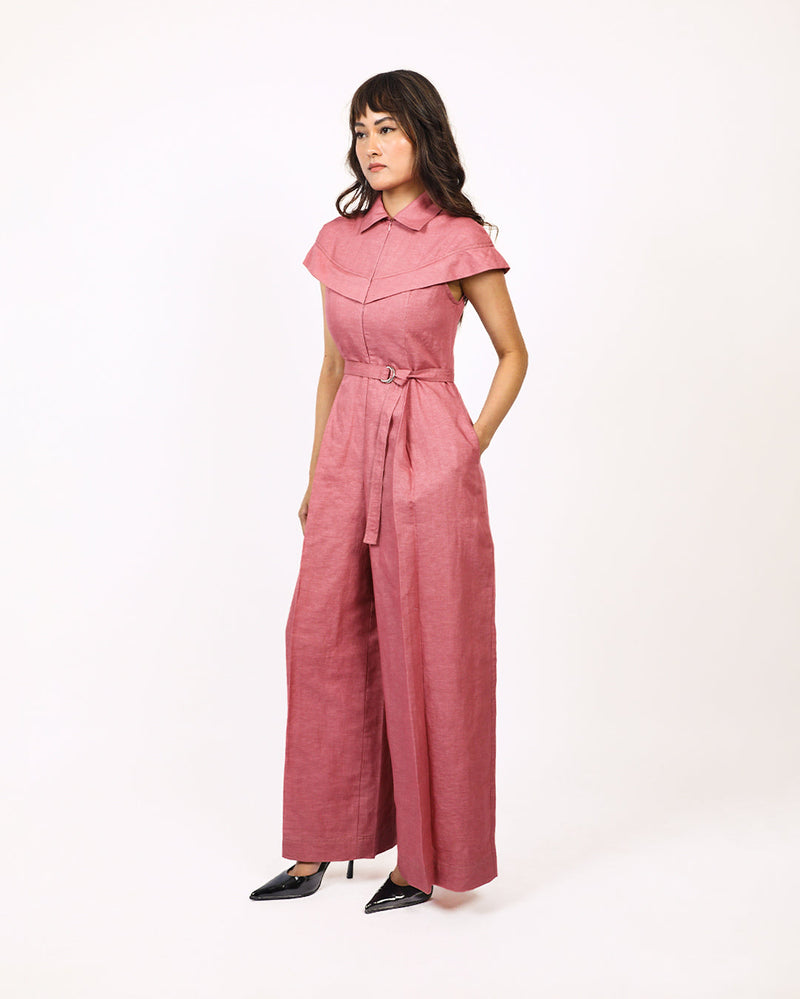 Sophie cape jumpsuit 100% cotton by Leh Studios for women Worldwide