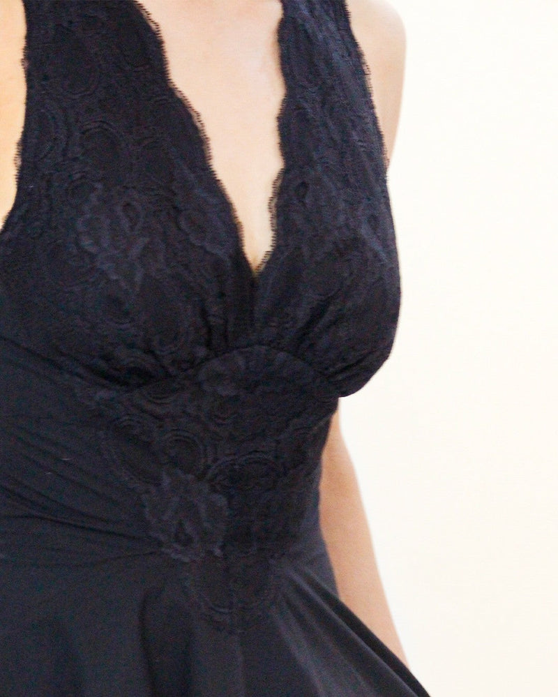 Jia Dress 100% cotton by Leh Studios in black color for women Worldwide
