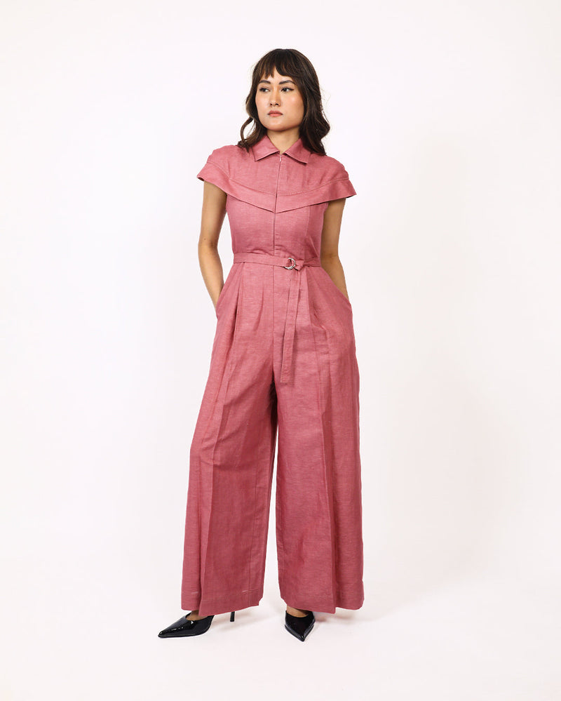 Sophie cape jumpsuit 100% cotton by Leh Studios for women Worldwide