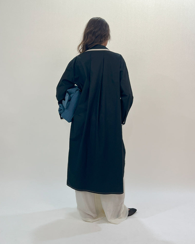 Line shirt dress-Raven 100% cotton by Leh Studios for women Worldwide