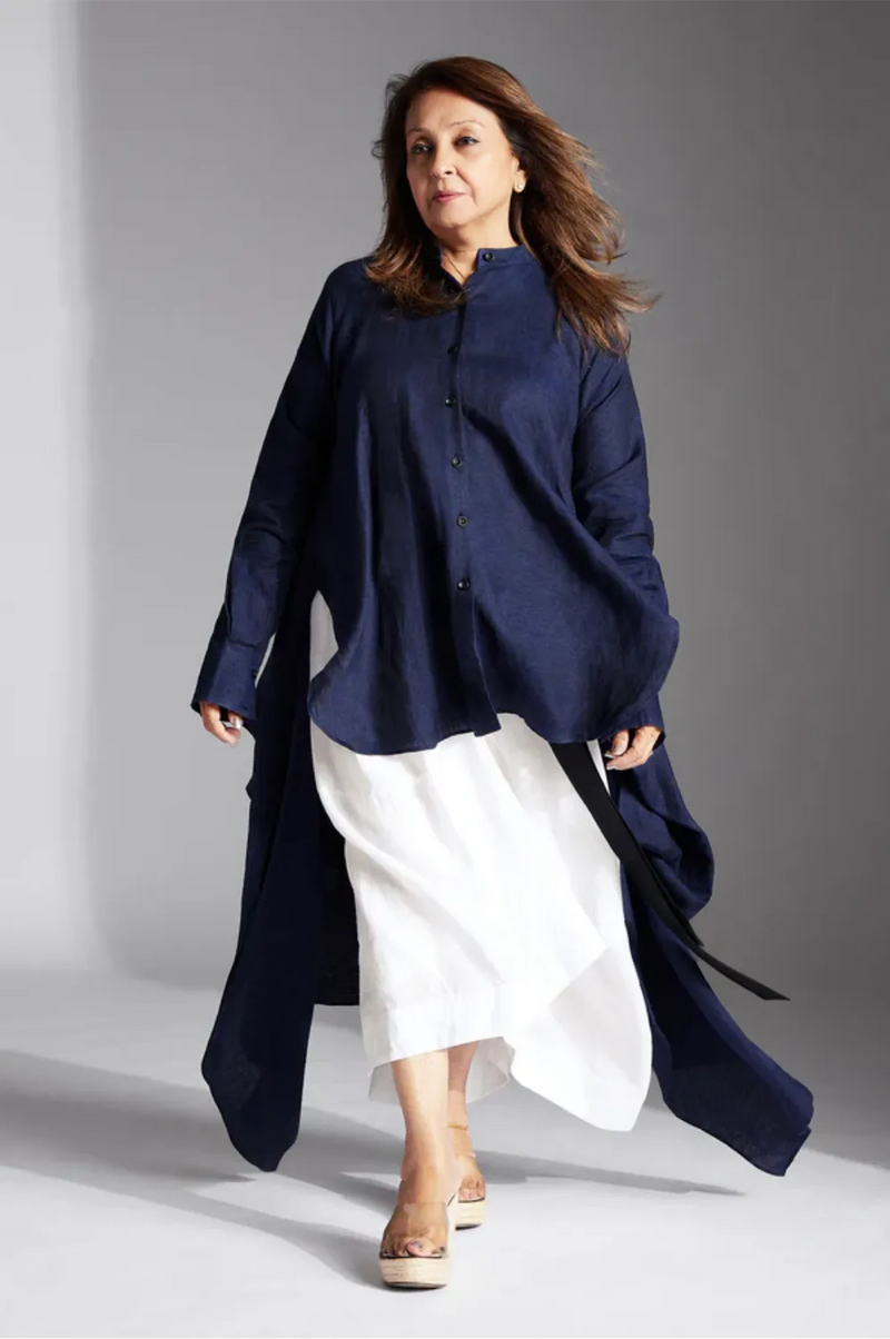 Elva Shirt-Blue by Chola in blue color for women Worldwide