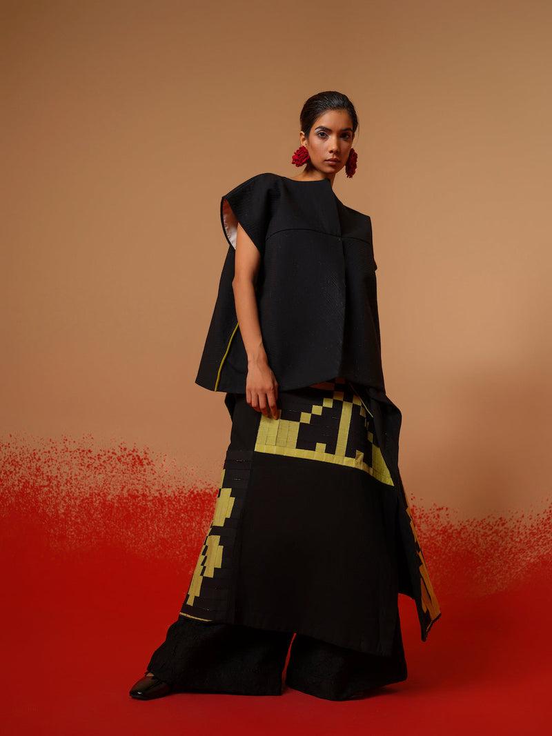 Ember Top-Black cotton matty tops and shirts by Stoique in black for women Worldwide