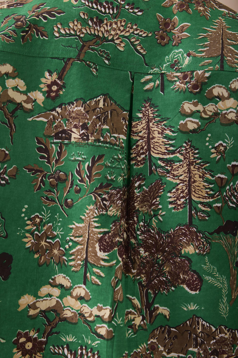 Emerald Fields Classic Organic Cotton Shirt poplin by SUI in green color for women Worldwide