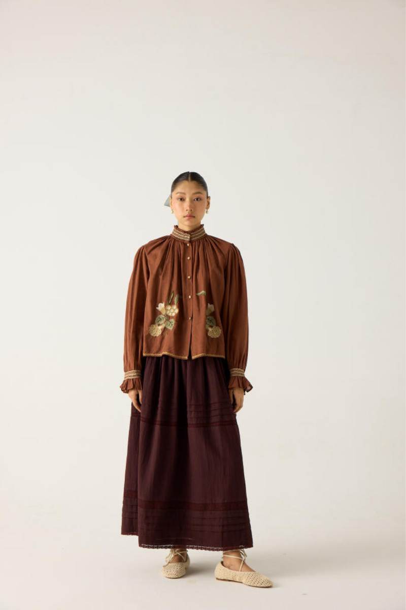 EMILY SKIRT-RUST cotton by CORD in multi for women Worldwide
