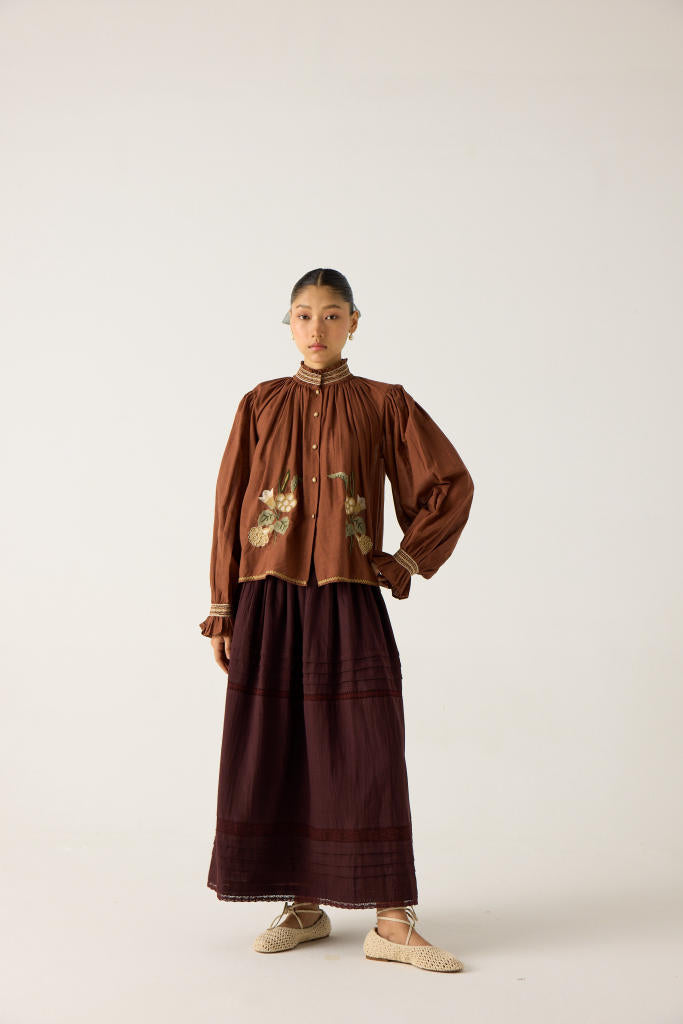 EMILY SKIRT-RUST cotton by CORD in multi for women Worldwide