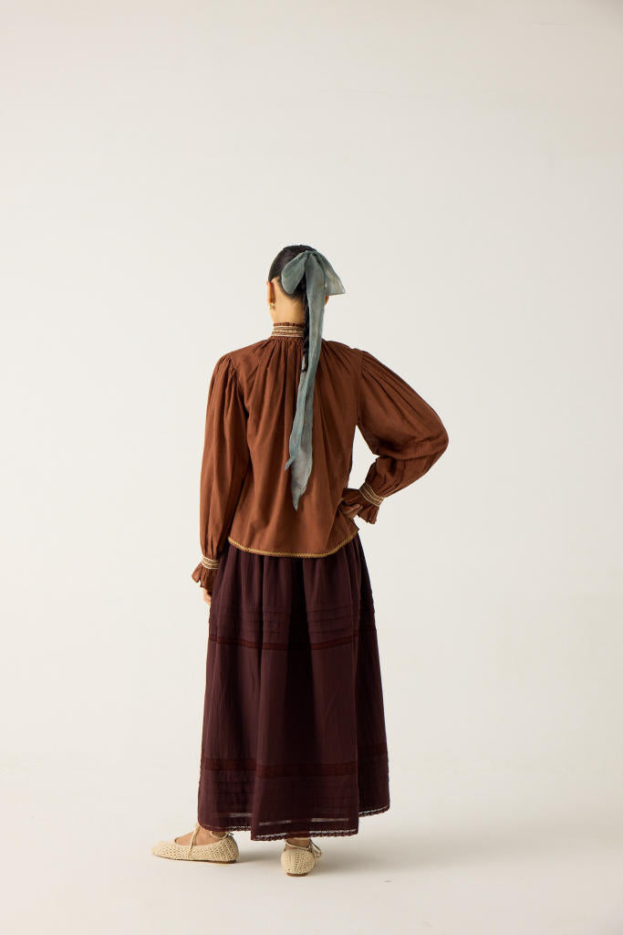 EMILY SKIRT-RUST cotton by CORD in multi for women Worldwide
