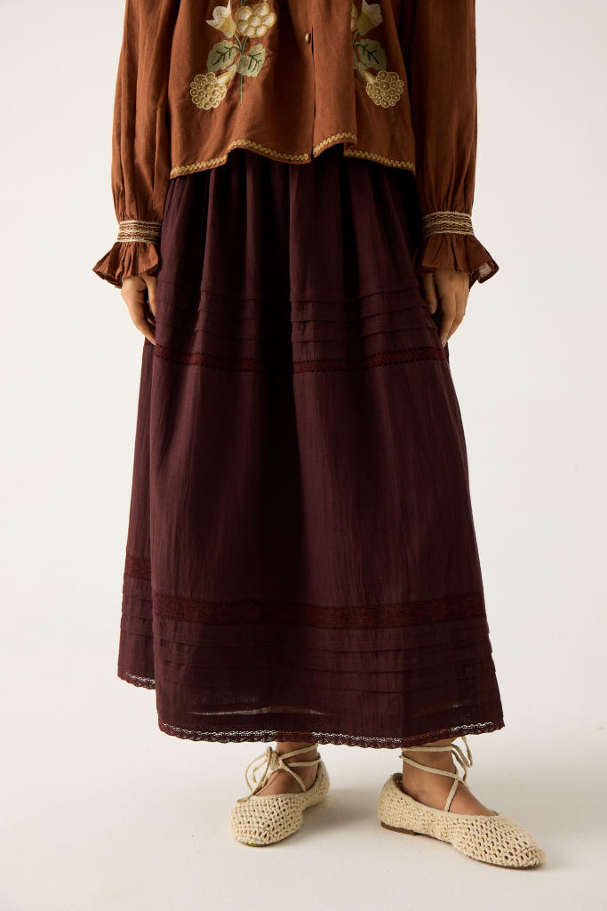EMILY SKIRT-RUST cotton by CORD in multi for women Worldwide