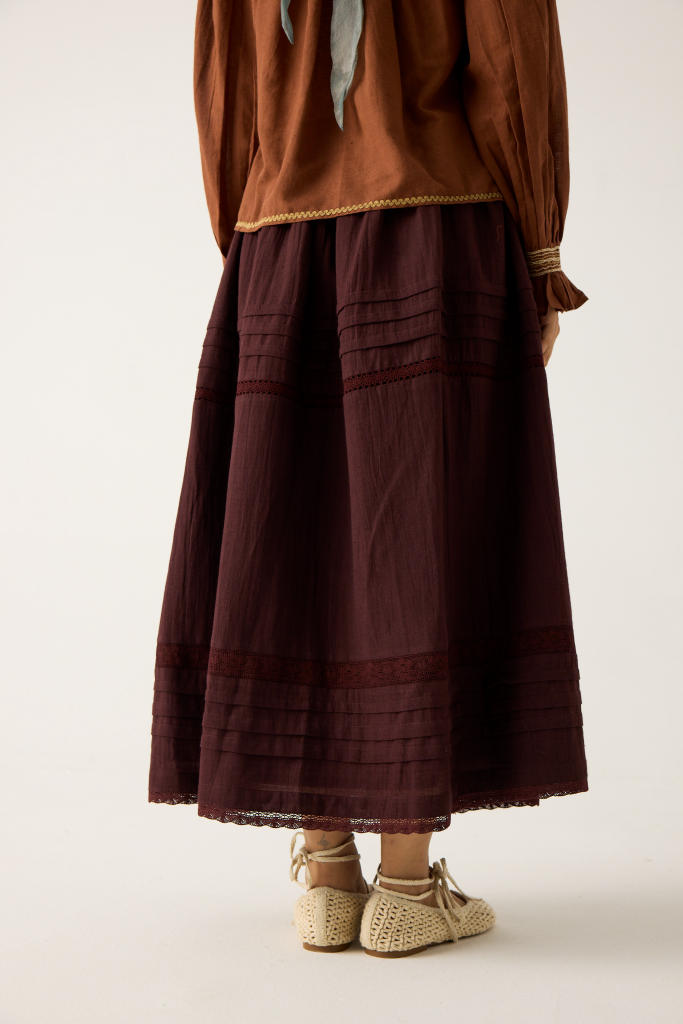 EMILY SKIRT-RUST cotton by CORD in multi for women Worldwide