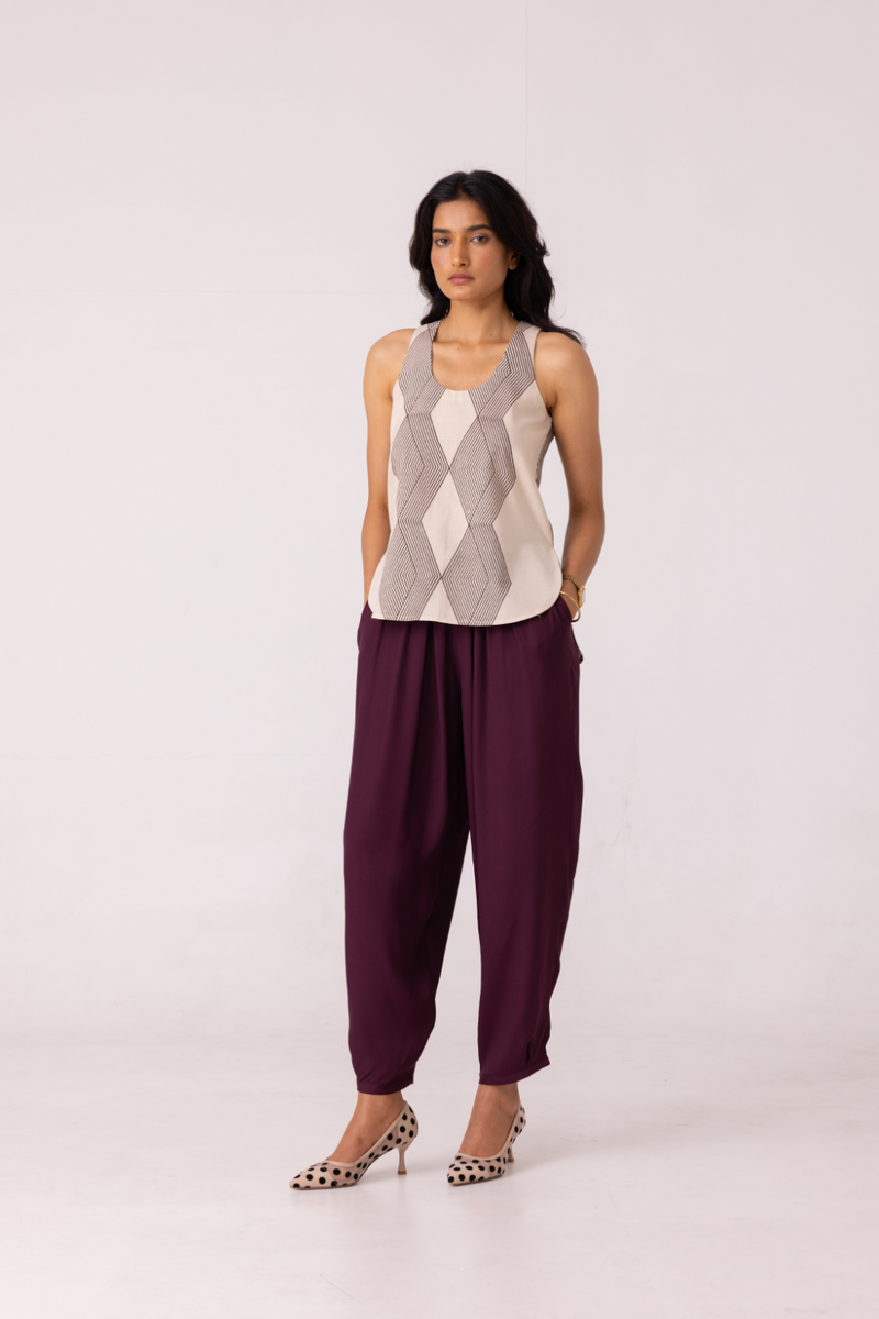 Emma Hand Printed Top cotton by The Summer House for women Worldwide
