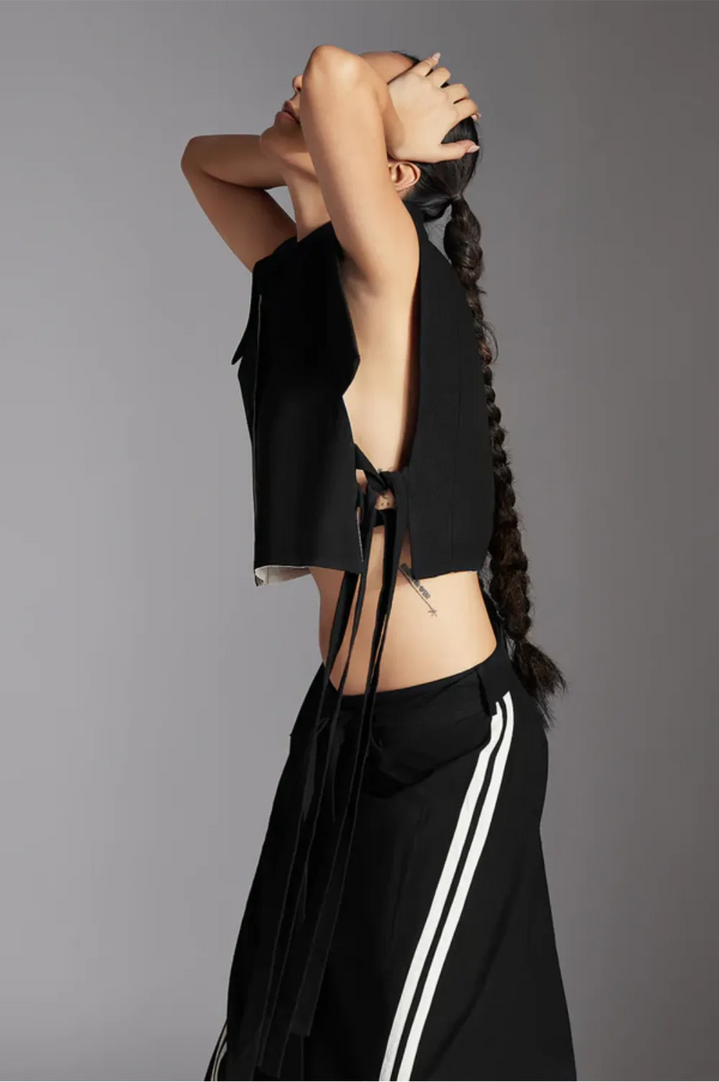 Emy Jacket-Black cotton by Chola in black color for women Worldwide