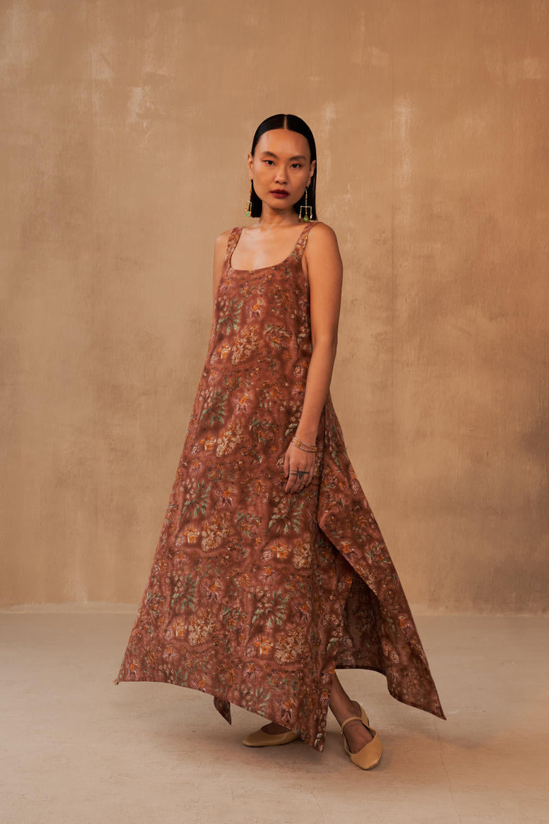 Endless Fields Kala Cotton Maxi Dress cotton by SUI in multi color for women Worldwide