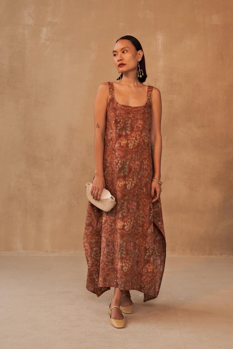 Endless Fields Kala Cotton Maxi Dress cotton by SUI in multi color for women Worldwide