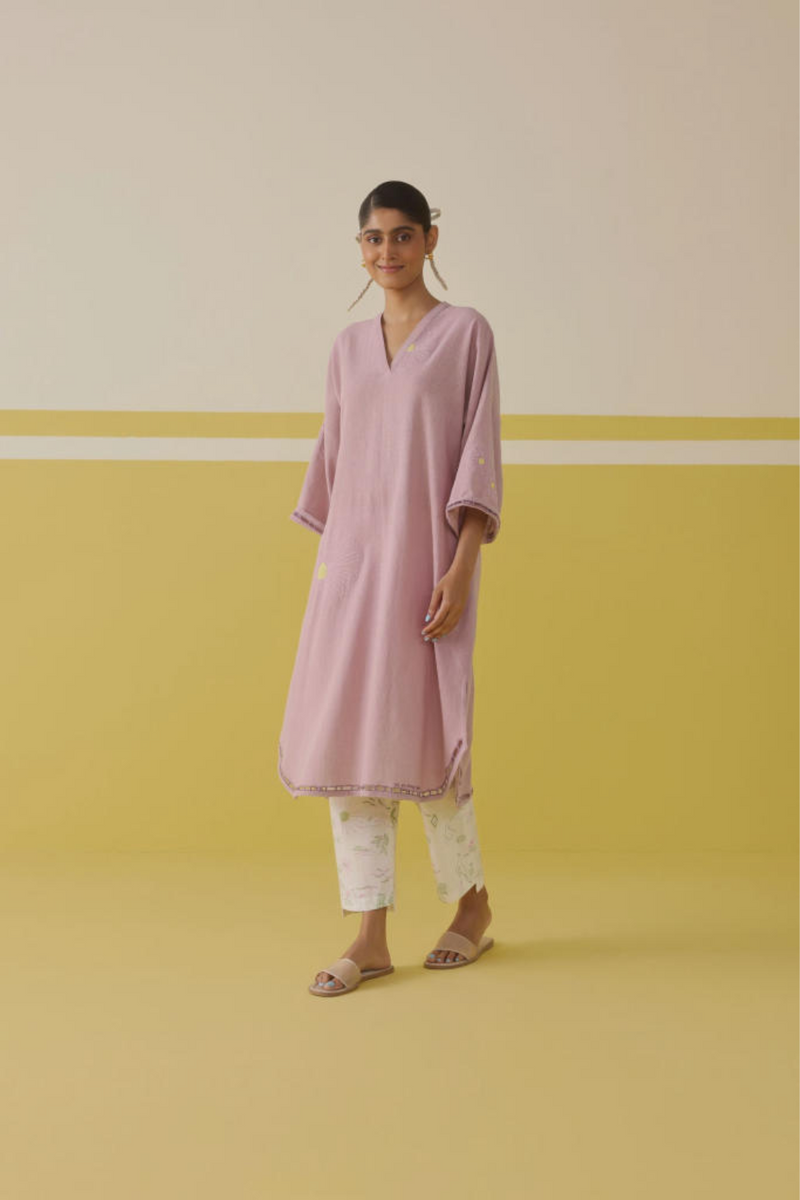 Endless Summer Kala Cotton Kurta Top cotton by SUI in pink color for women Worldwide