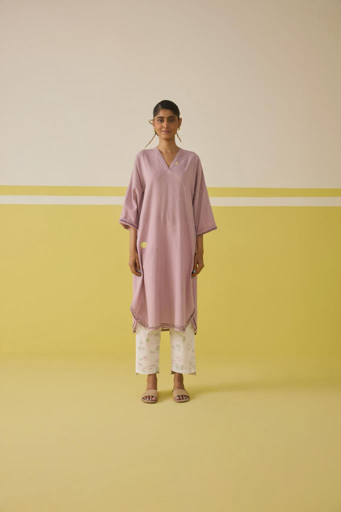 Endless Summer Kala Cotton Kurta Top cotton by SUI in pink color for women Worldwide