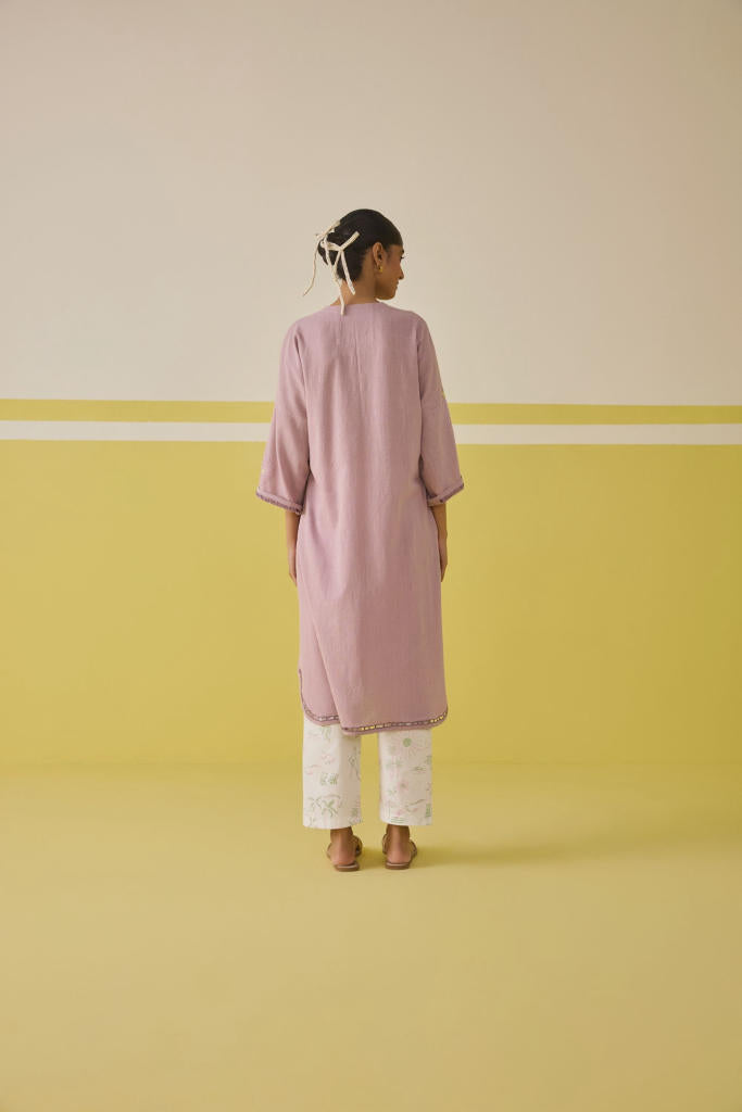 Endless Summer Kala Cotton Kurta Top cotton by SUI in pink color for women Worldwide