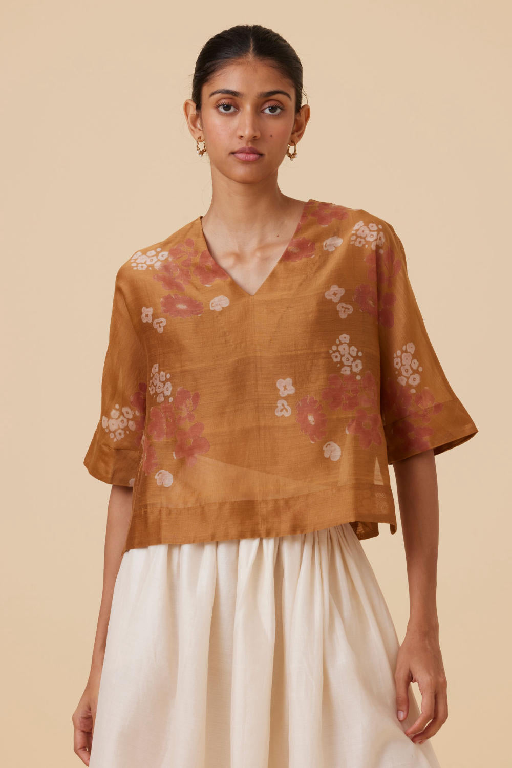 Erina Block Print Handwoven Top