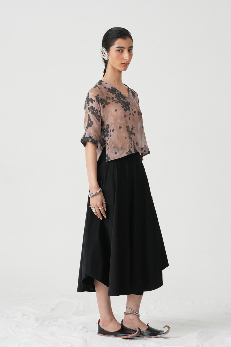 Erina Floral Print Handwoven Top