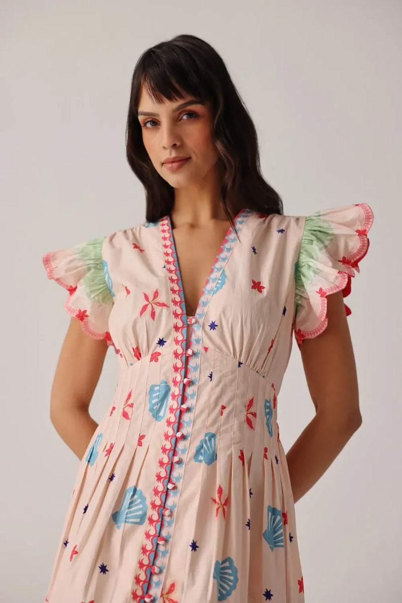 Estella Maxi - Ananas poplin by NOIB for women Worldwide