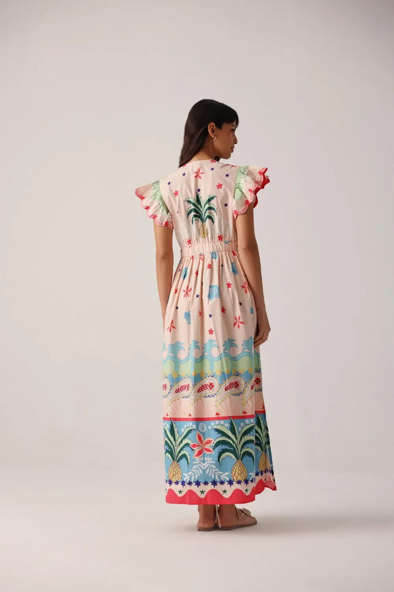 Estella Maxi - Ananas poplin by NOIB for women Worldwide