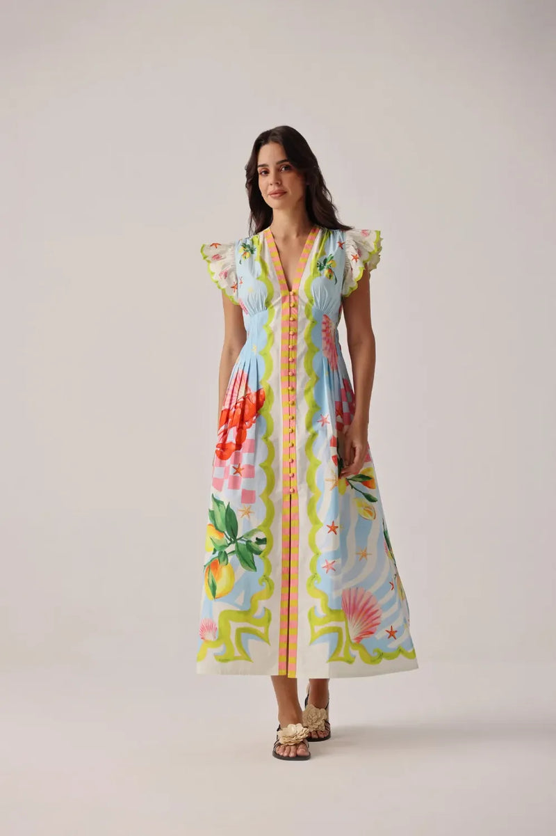 Estella Maxi - Summer Zest poplin by NOIB for women Worldwide