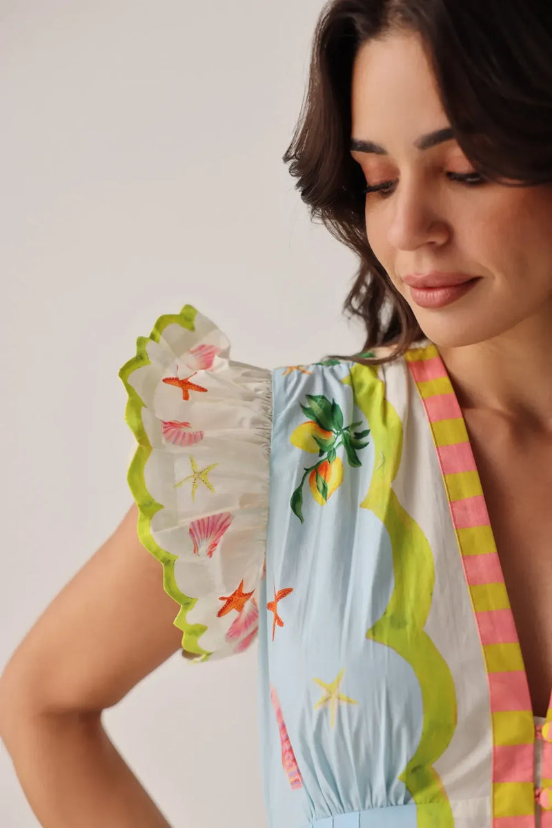 Estella Maxi - Summer Zest poplin by NOIB for women Worldwide