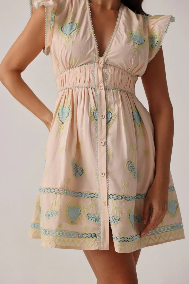 Estella Mini - Peach poplin by NOIB for women Worldwide