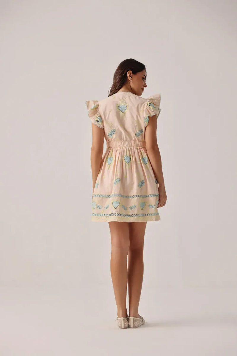 Estella Mini - Peach poplin by NOIB for women Worldwide