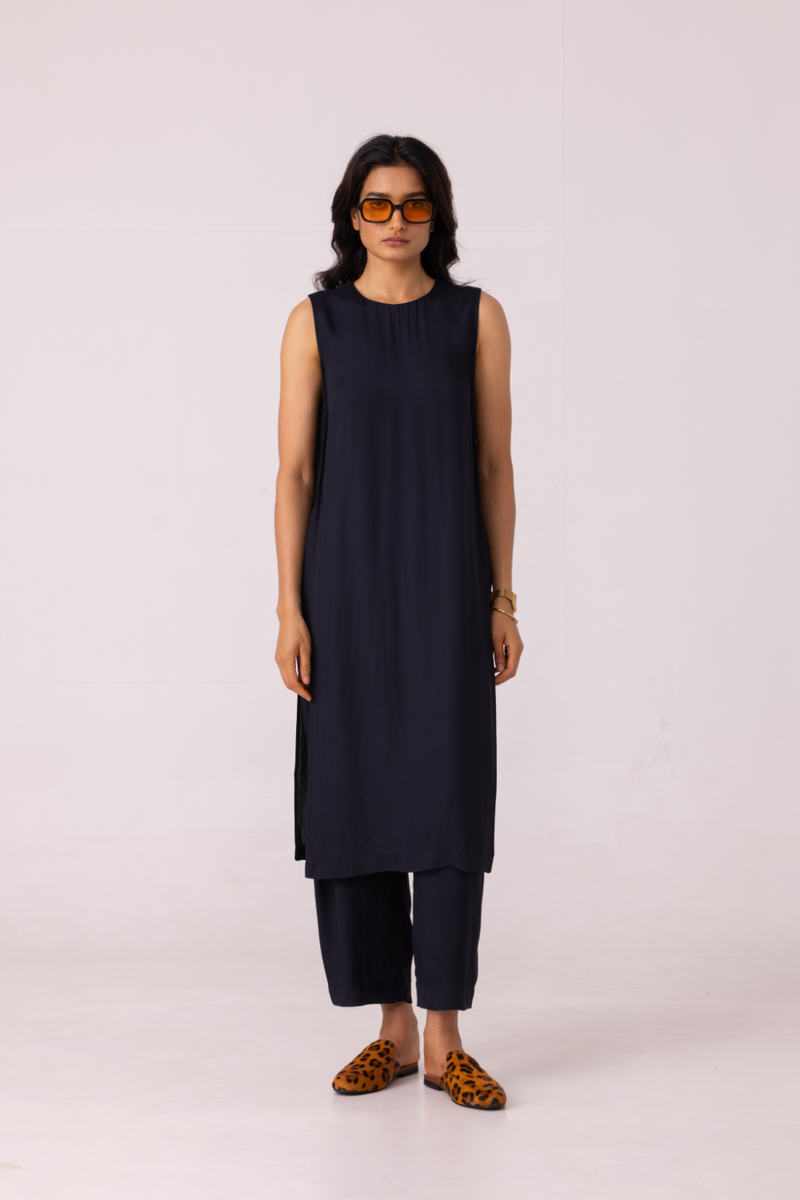 Esther Black Tunic satin by The Summer House in orange color for women Worldwide
