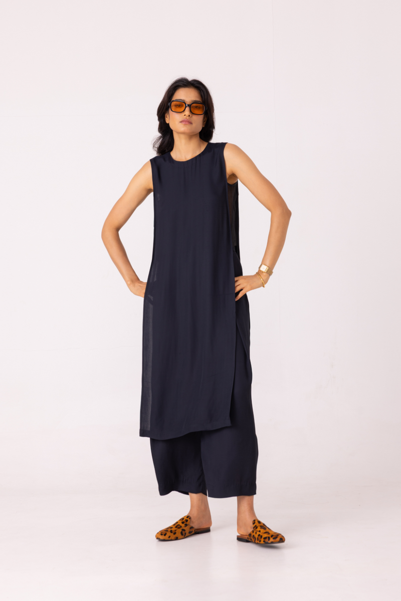 Esther Black Tunic satin by The Summer House in orange color for women Worldwide