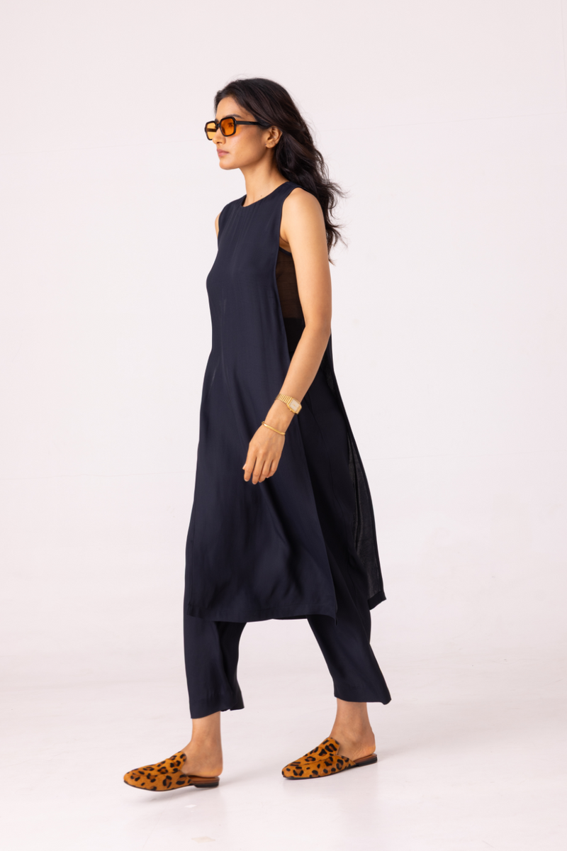 Esther Black Tunic satin by The Summer House in orange color for women Worldwide