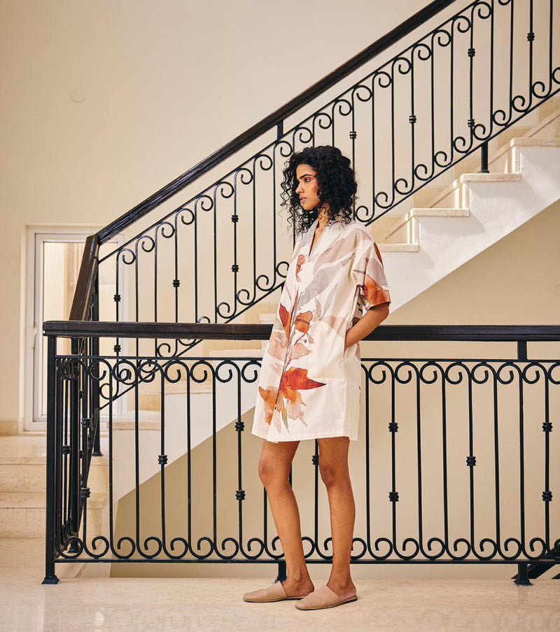 Eternal Sunshine Dress cotton by Khara Kapas in white for women Worldwide
