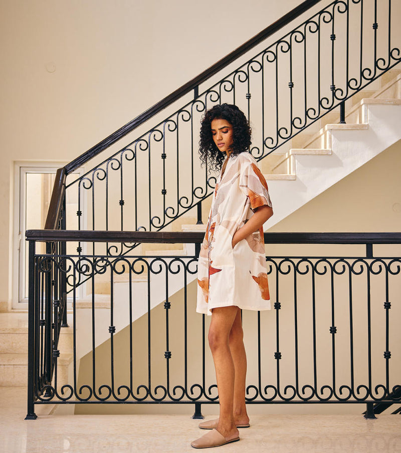 Eternal Sunshine Dress cotton by Khara Kapas in white for women Worldwide