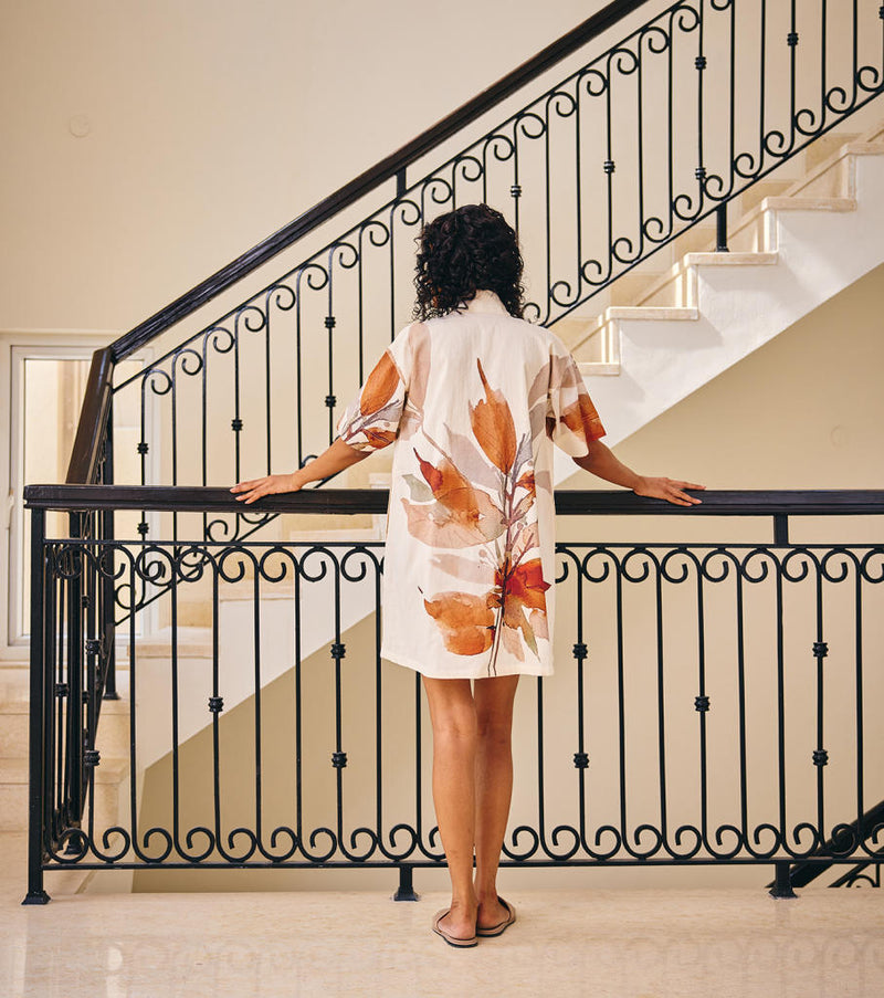 Eternal Sunshine Dress cotton by Khara Kapas in white for women Worldwide
