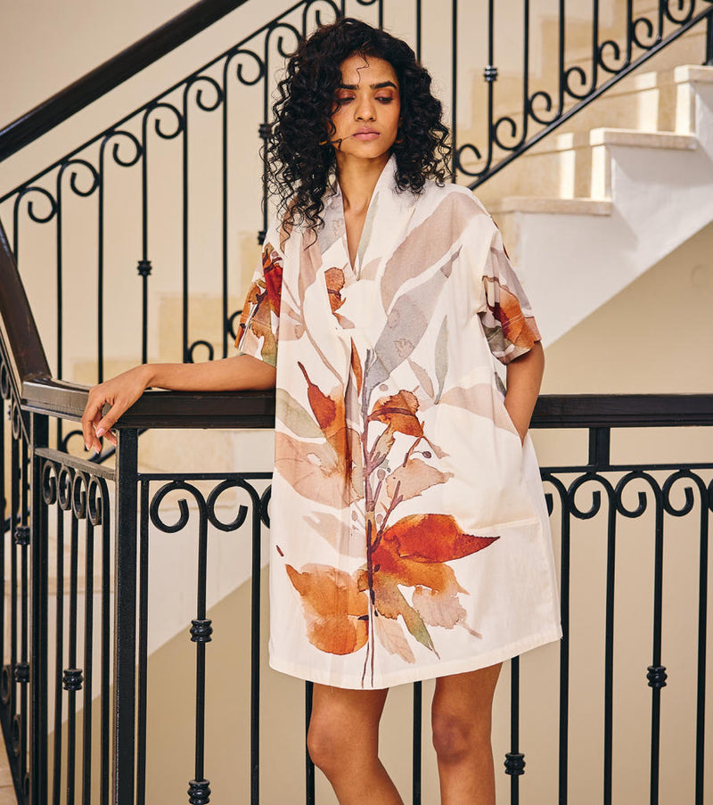 Eternal Sunshine Dress cotton by Khara Kapas in white for women Worldwide