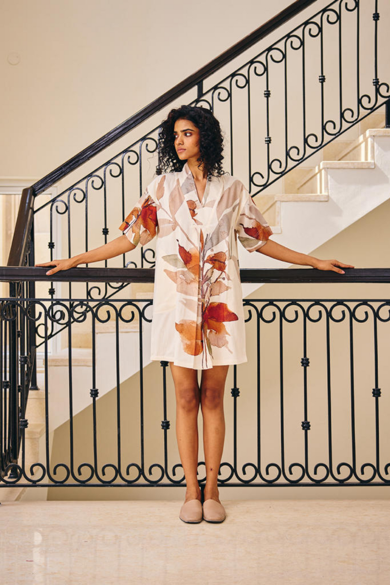 Eternal Sunshine Dress cotton by Khara Kapas in white for women Worldwide
