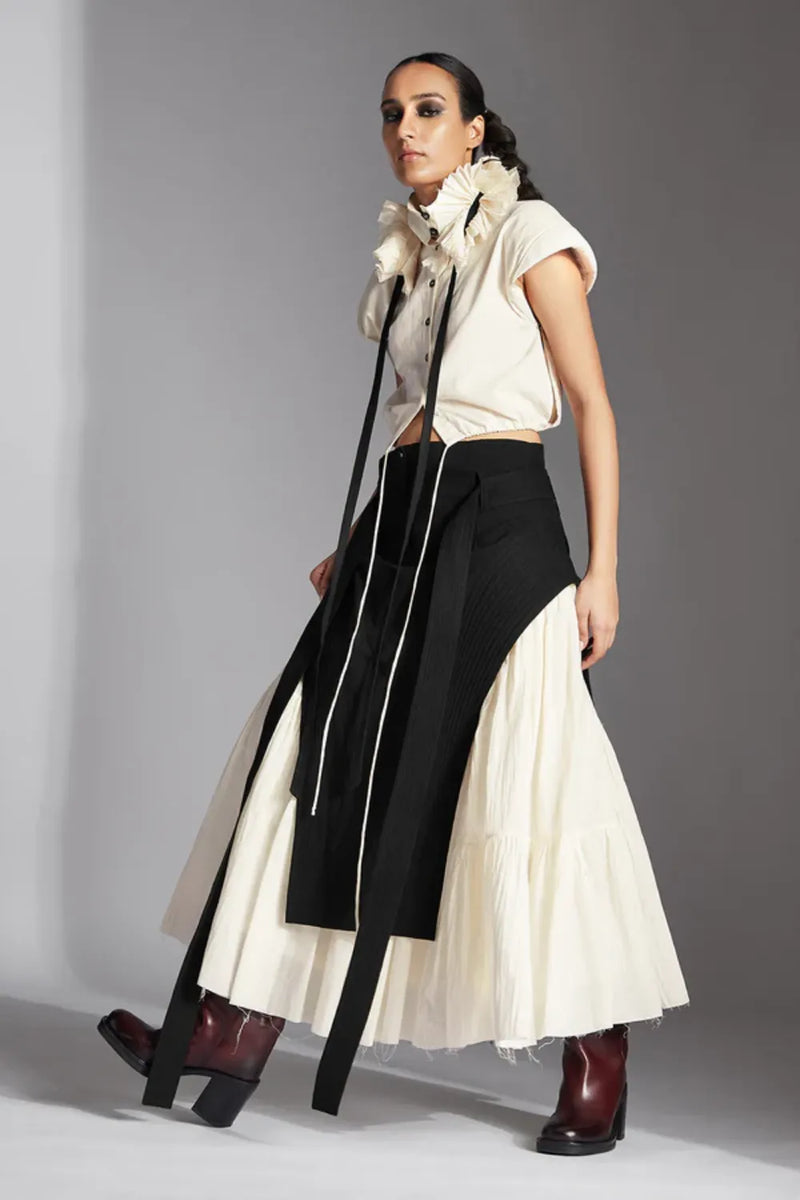 Eva Shirt-White cotton by Chola in white color for women Worldwide