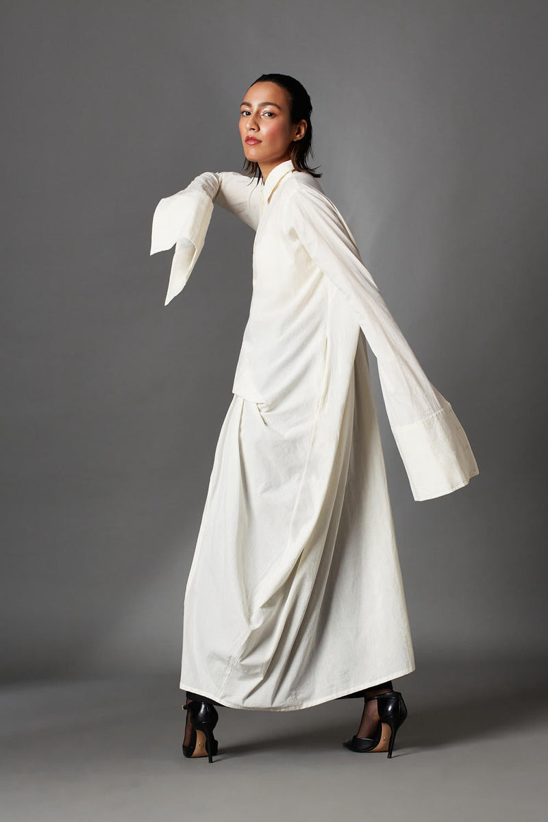 Everett Shirt-White cotton by Chola in white color for women Worldwide