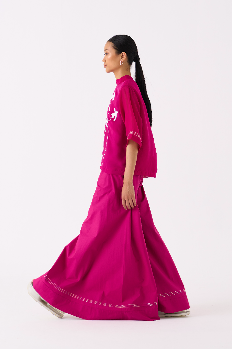 POPPY TOP-FUSCHIA organza by THREE for women Worldwide