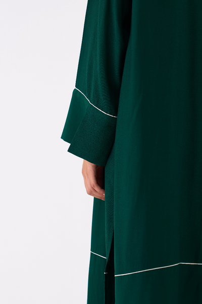 V-NECK KAFTAN- DARK GREEN