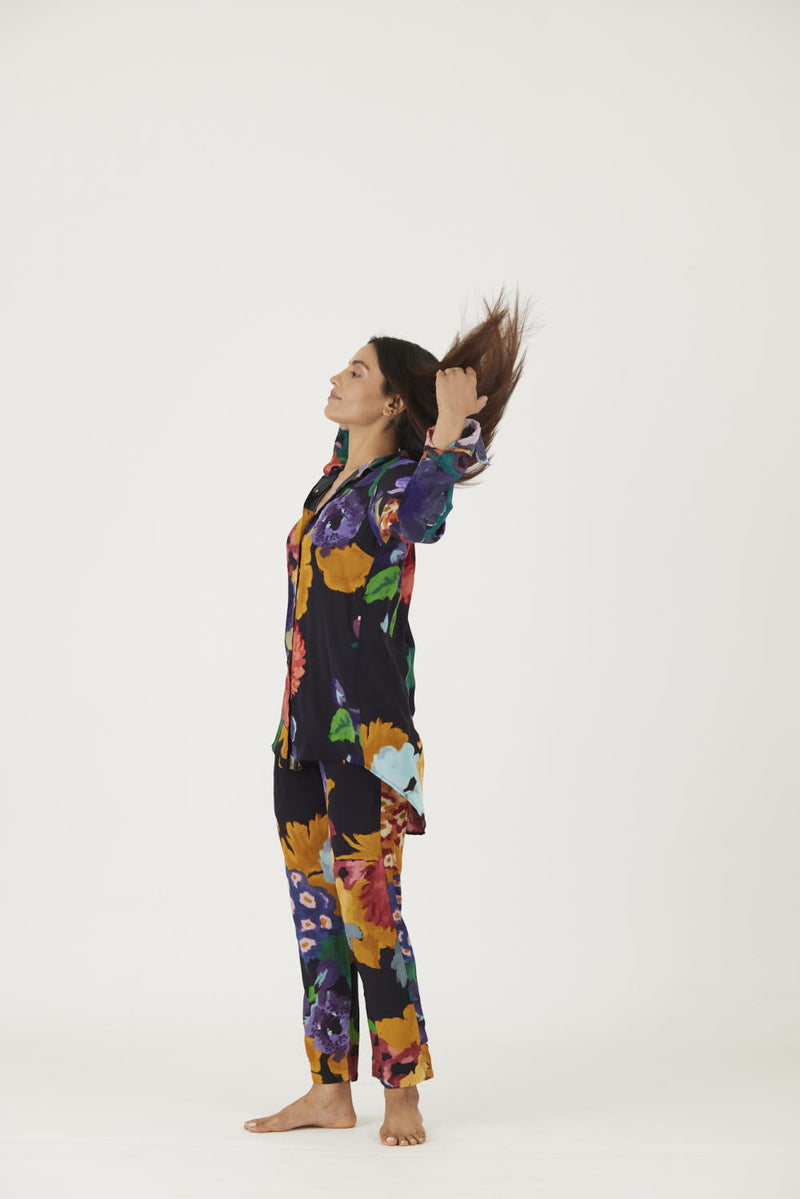 FARAH BLACK CO-ORD SET Co-ord Set by Yam in black color for women Worldwide