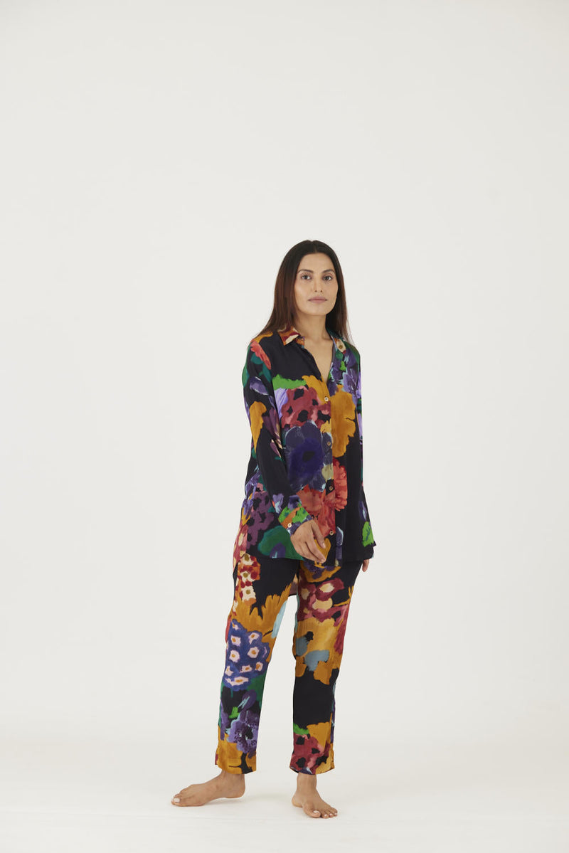 FARAH BLACK CO-ORD SET Co-ord Set by Yam in black color for women Worldwide