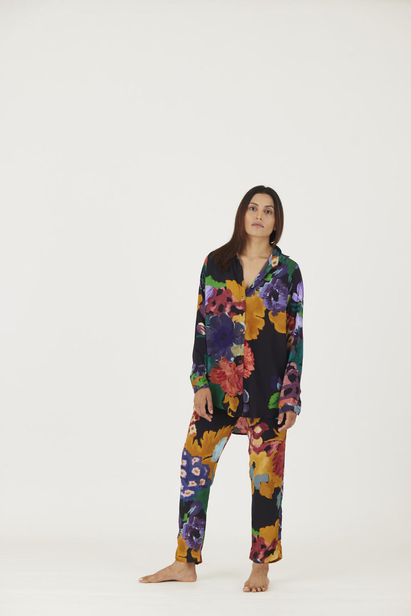 FARAH BLACK CO-ORD SET Co-ord Set by Yam in black color for women Worldwide