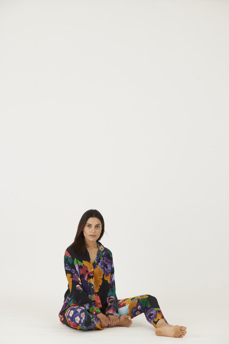 FARAH BLACK CO-ORD SET Co-ord Set by Yam in black color for women Worldwide
