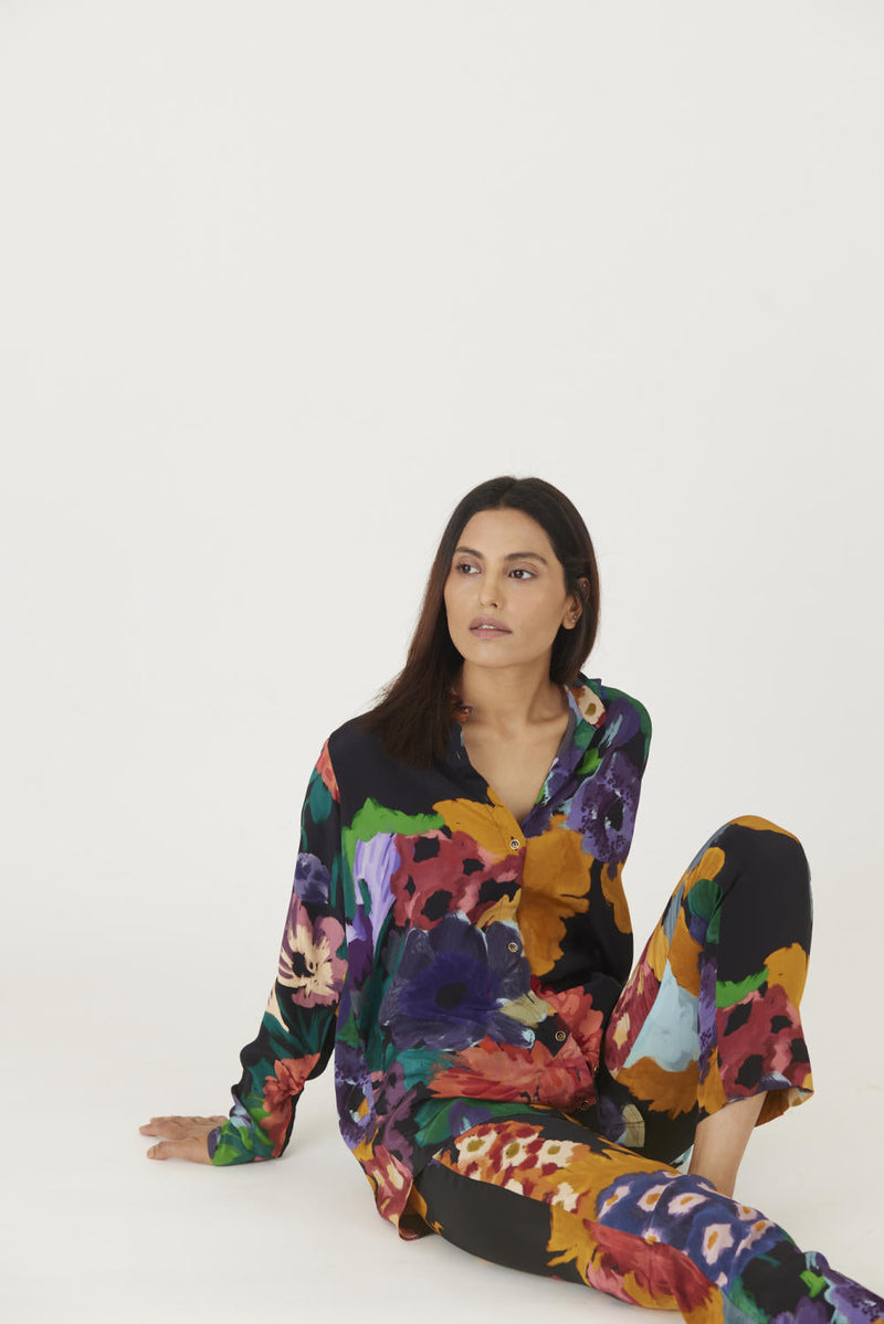 FARAH BLACK CO-ORD SET Co-ord Set by Yam in black color for women Worldwide