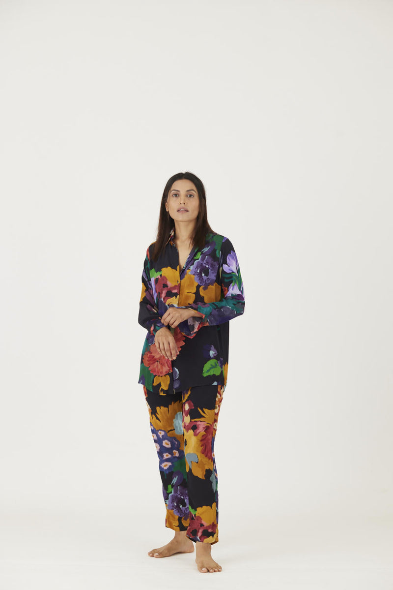 FARAH BLACK CO-ORD SET Co-ord Set by Yam in black color for women Worldwide