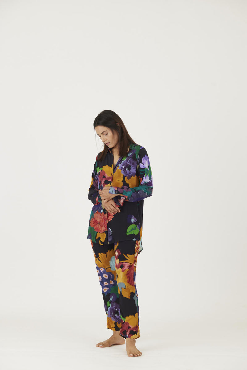 FARAH BLACK CO-ORD SET Co-ord Set by Yam in black color for women Worldwide