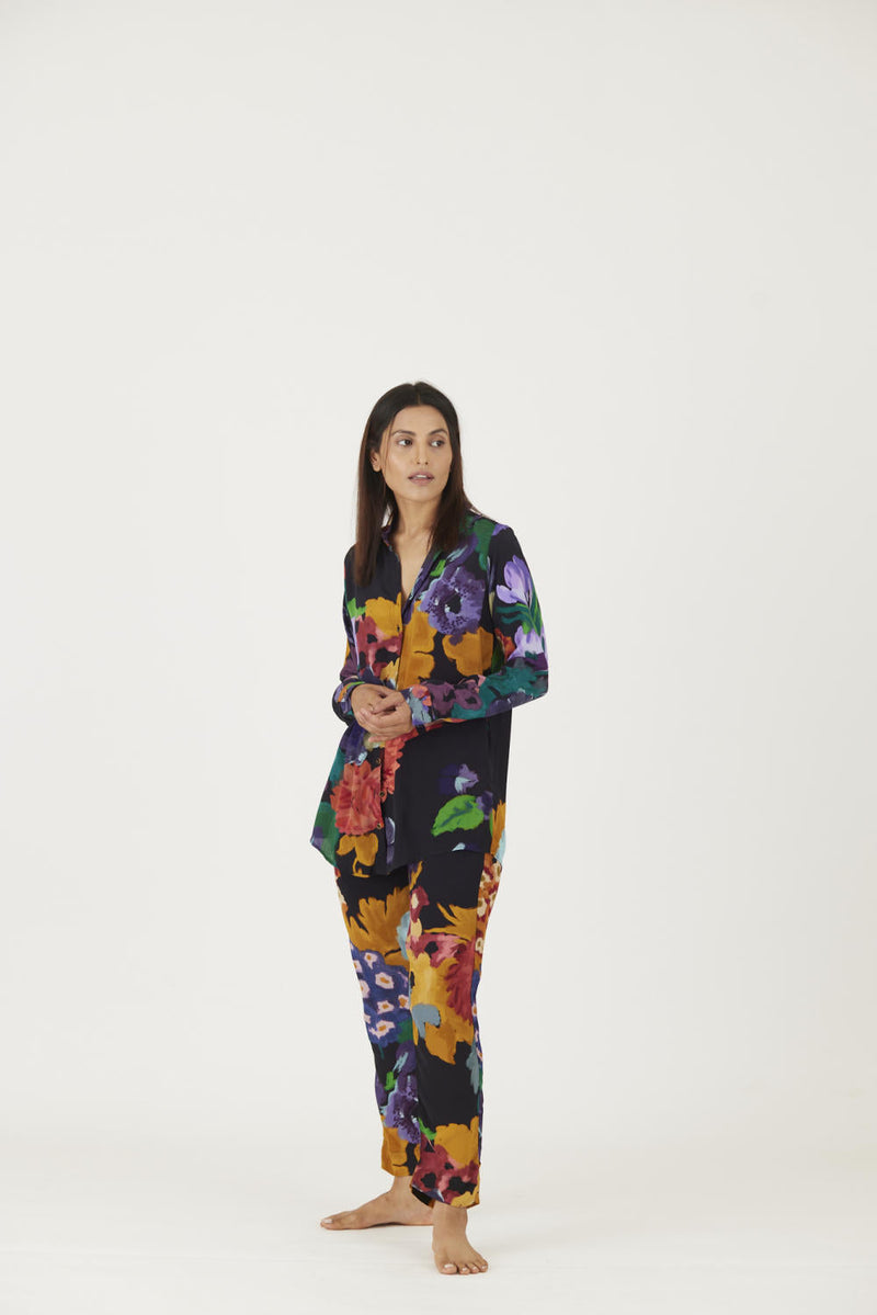 FARAH BLACK CO-ORD SET Co-ord Set by Yam in black color for women Worldwide